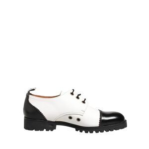 Cesare Paciotti Black White Leather Derby Women's Shoes